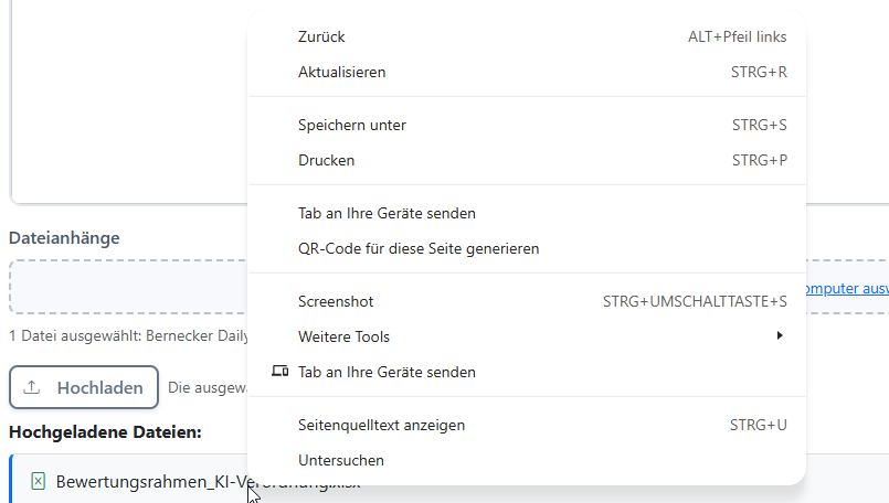 Screenshot zum Vorschlag