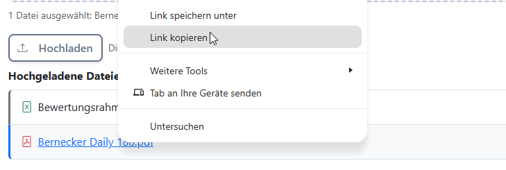 Screenshot zum Vorschlag