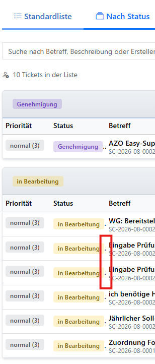 Screenshot zum Vorschlag