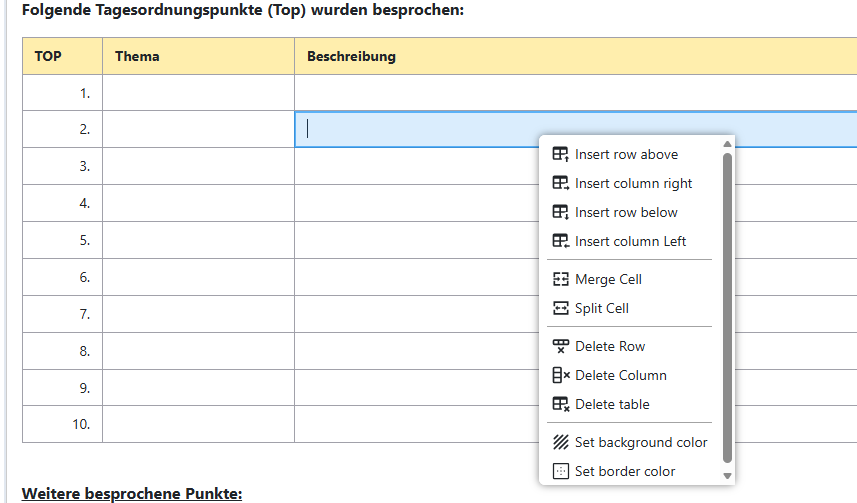 Screenshot zum Vorschlag